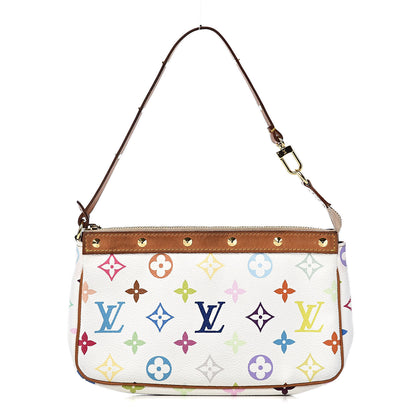 Louis Vuitton Monogram Multicolor Pochette Accessories White 1 of 12