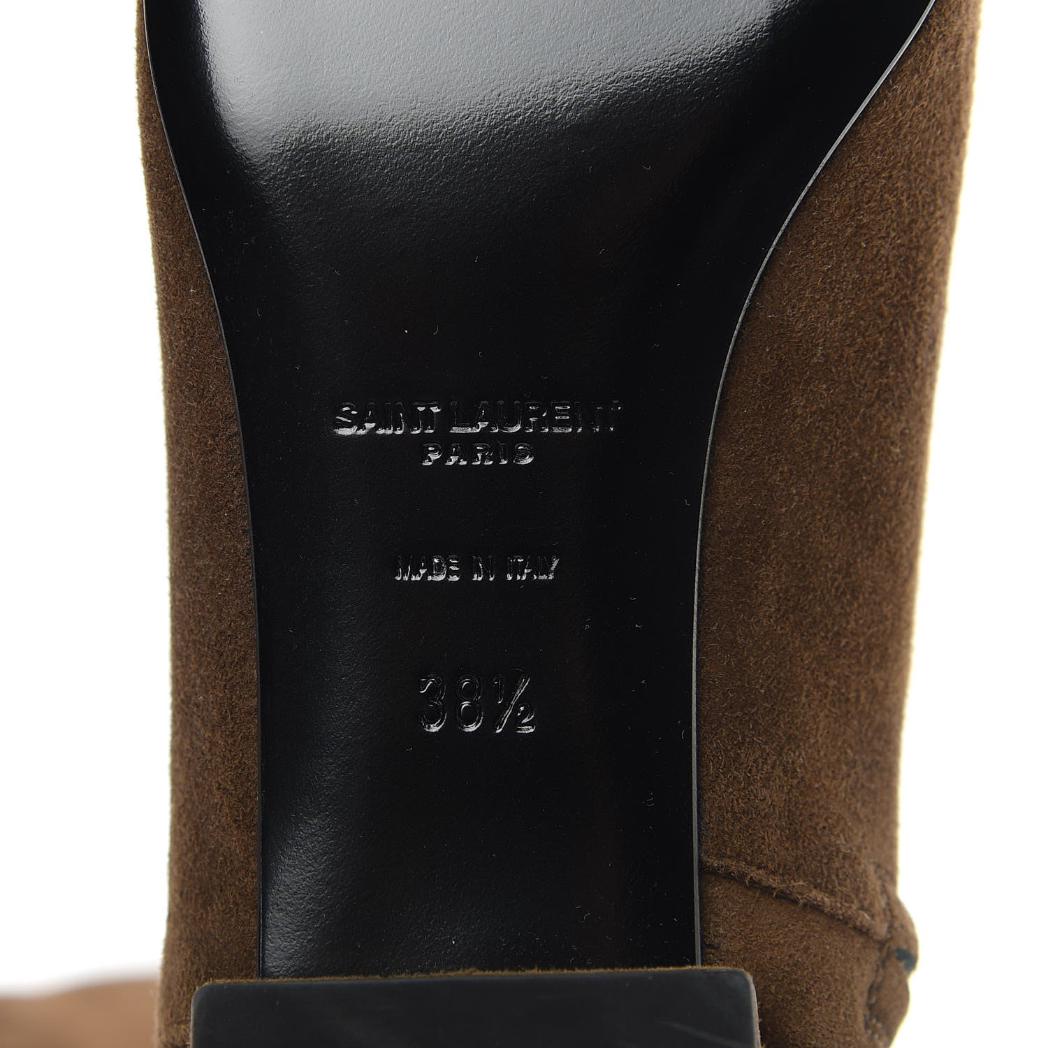 Saint Laurent Suede Goatskin BB 20 Over The Knee Fringed Boots 38.5 Coffee Brown 6 of 7