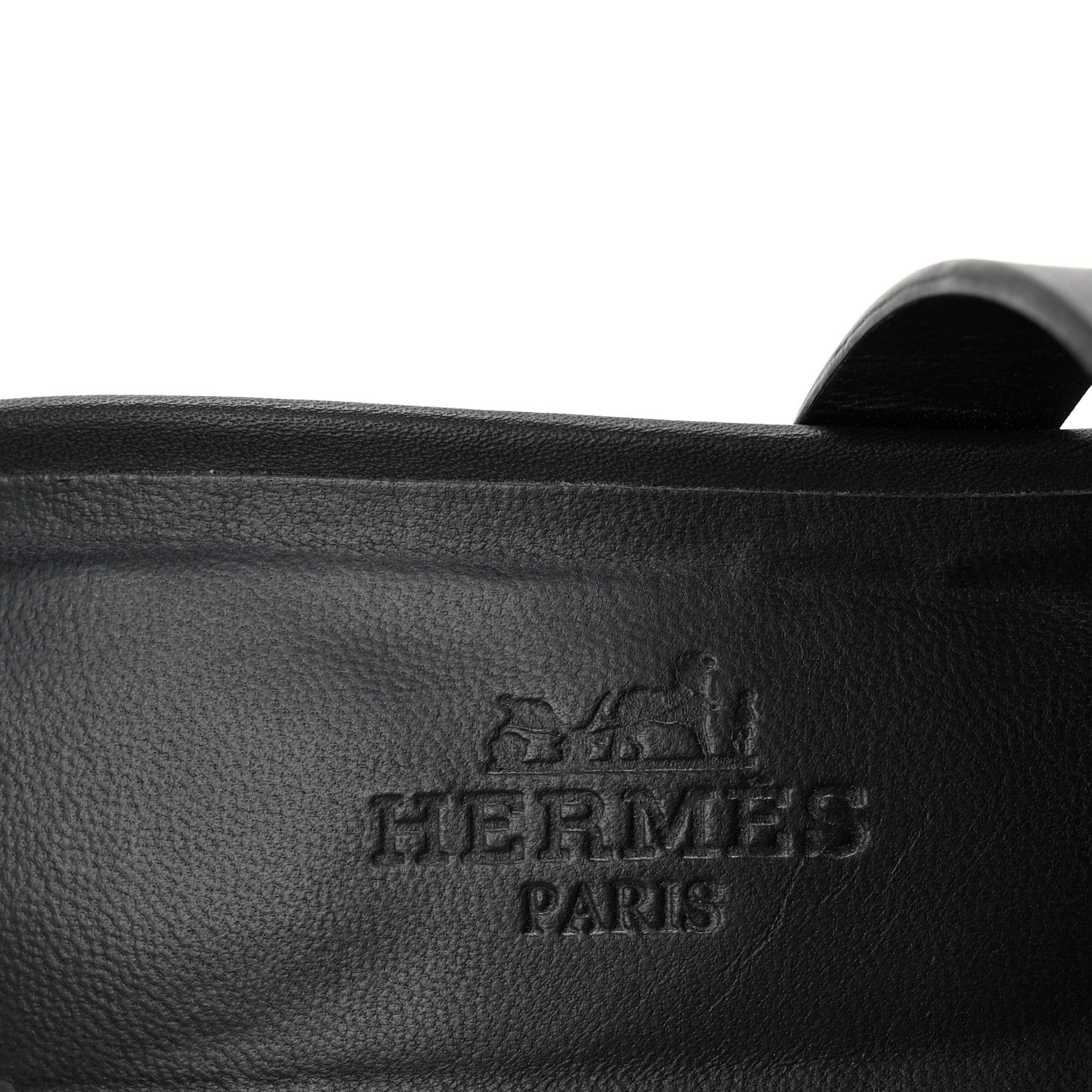Hermes Calfskin Epsom Amica Sandals 35 Black 8 of 11