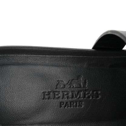 Hermes Calfskin Epsom Amica Sandals 35 Black 8 of 11