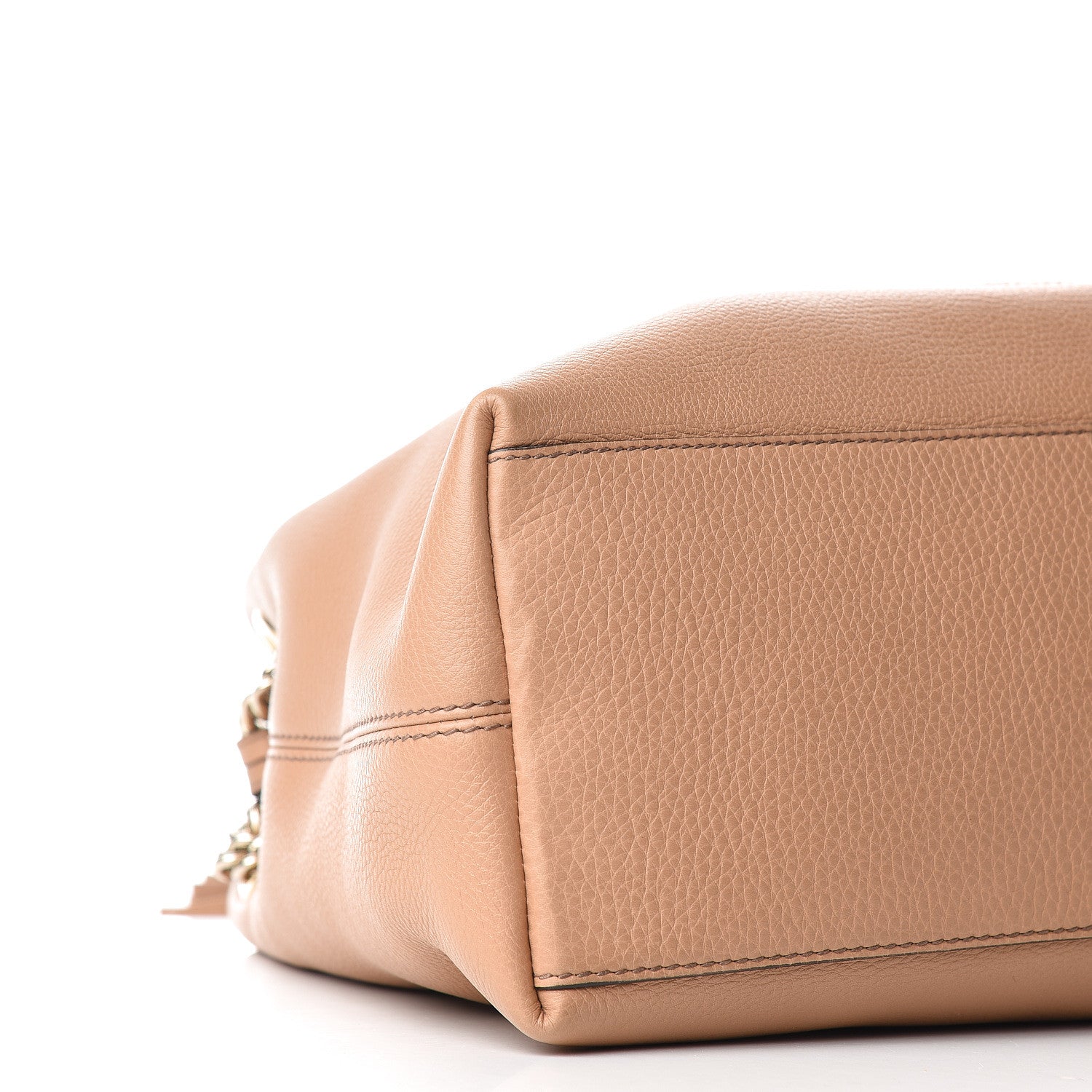Gucci Pebbled Calfskin Medium Soho Chain Shoulder Bag Rose Beige 7 of 9