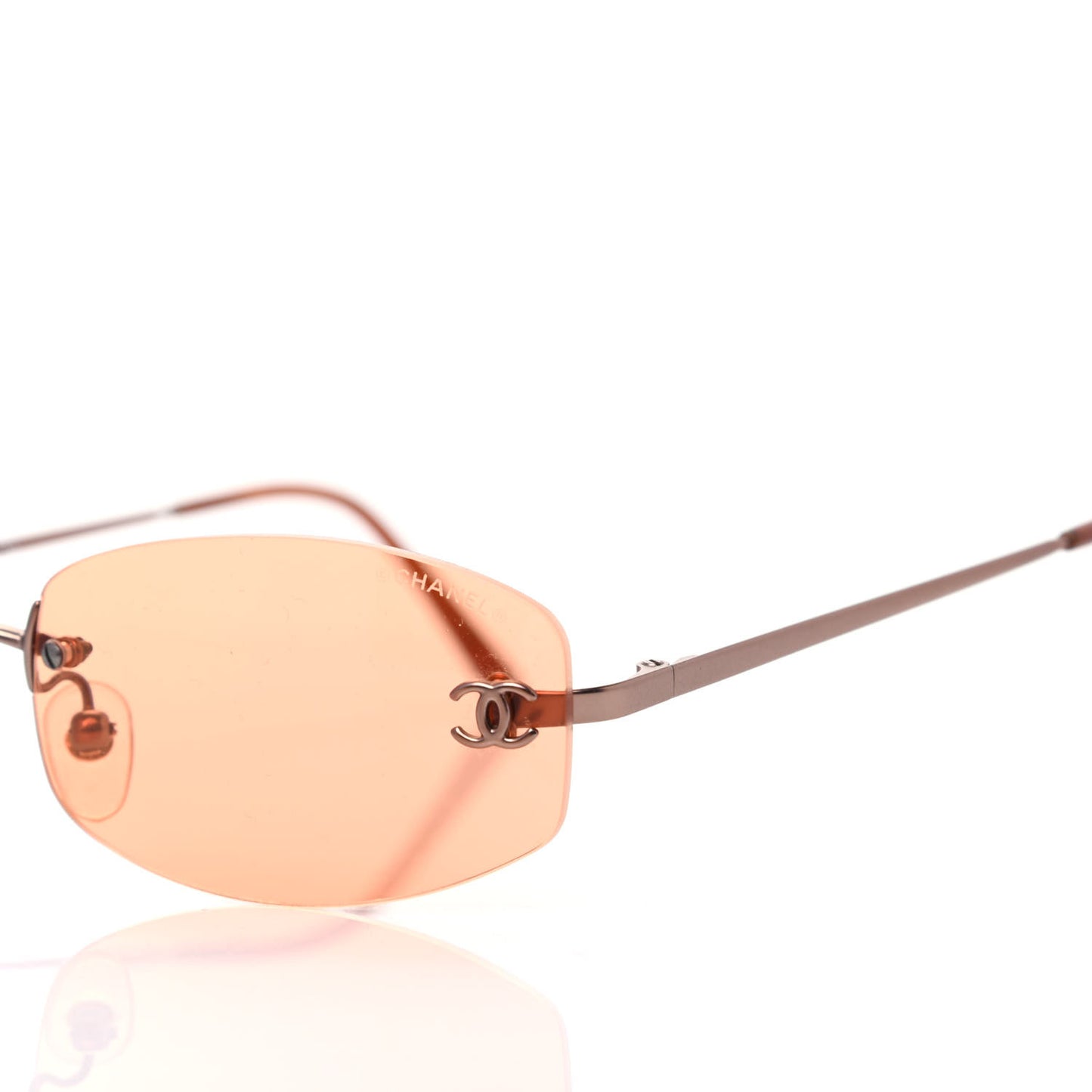 Metal Frameless Sunglasses 4002 Brown