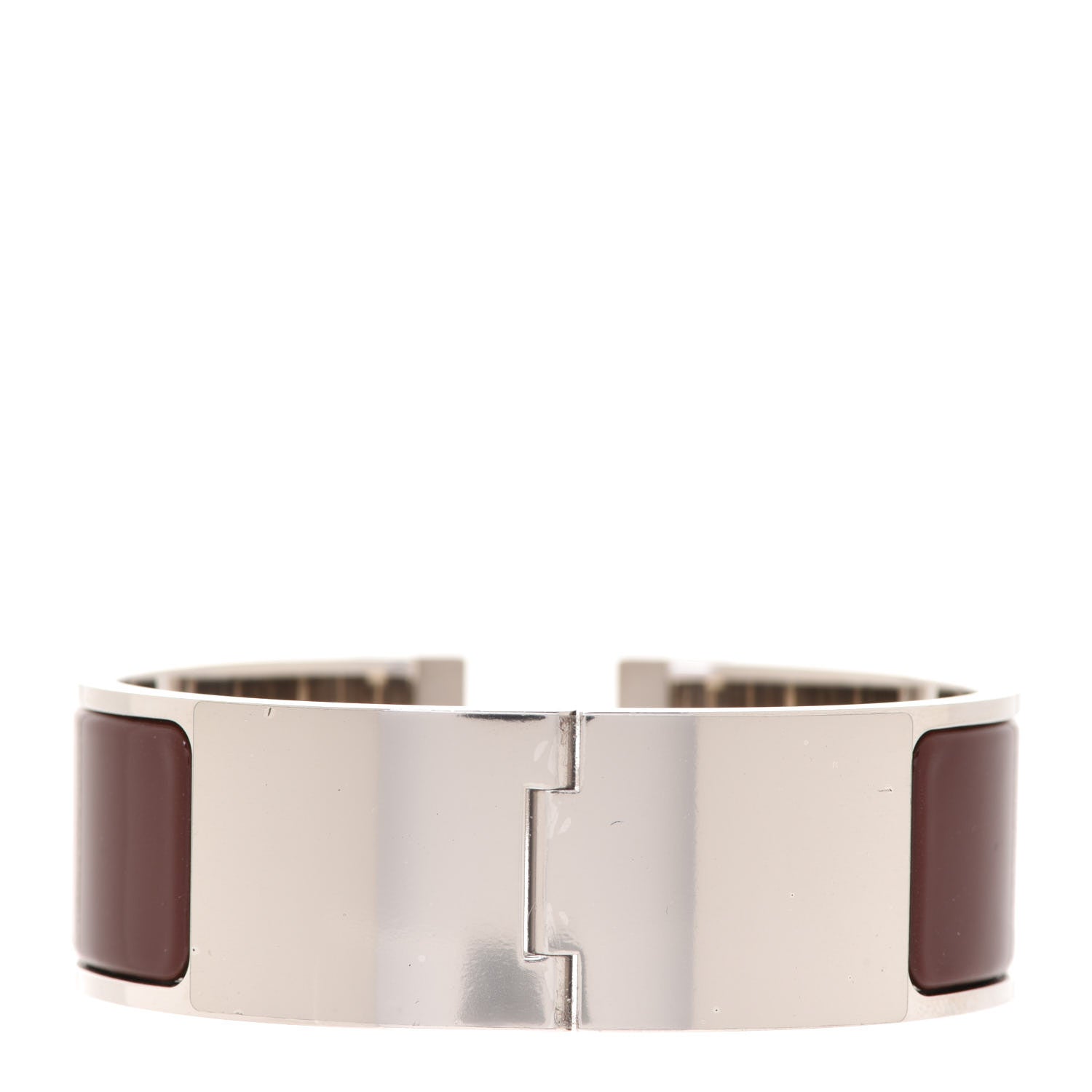 Hermes Enamel Wide Clic Clac H Bracelet PM Cacao 3 of 5