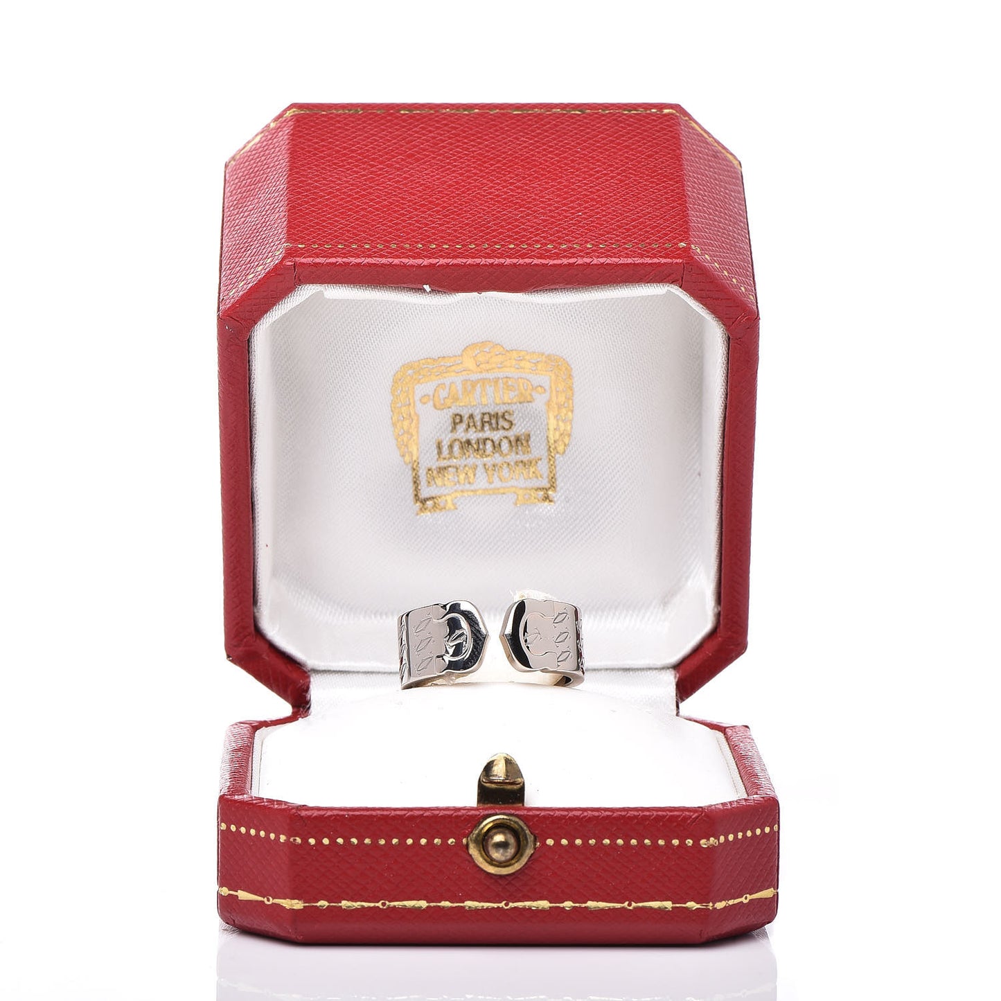 18K White Gold C De Christmas Ring 53 6.25