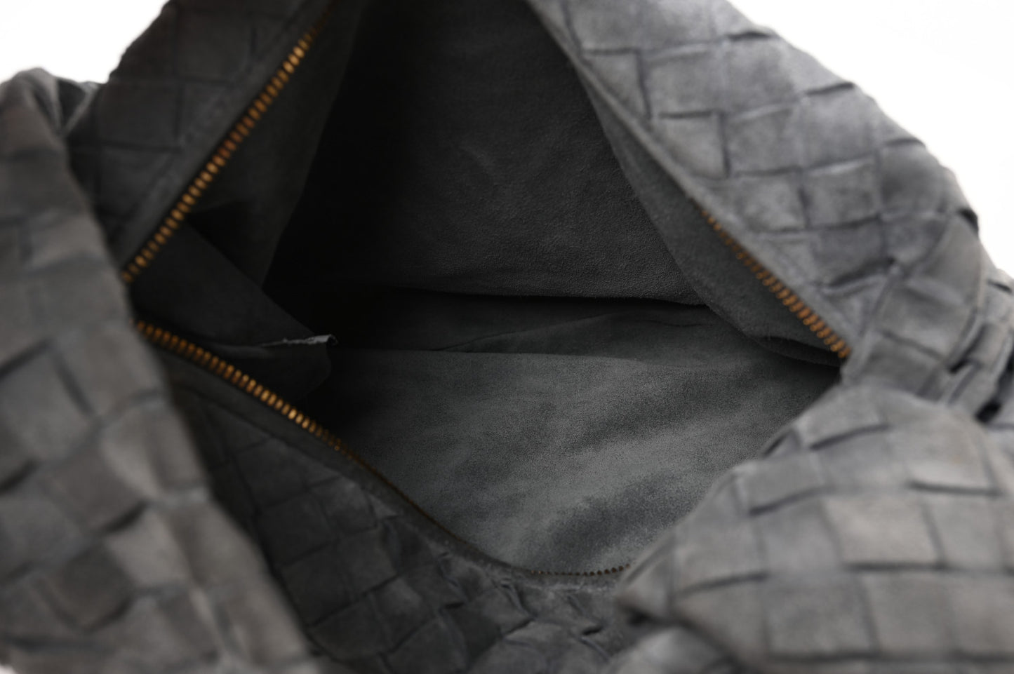 Suede Calfskin Intrecciato Teen Jodie Hobo Thunder