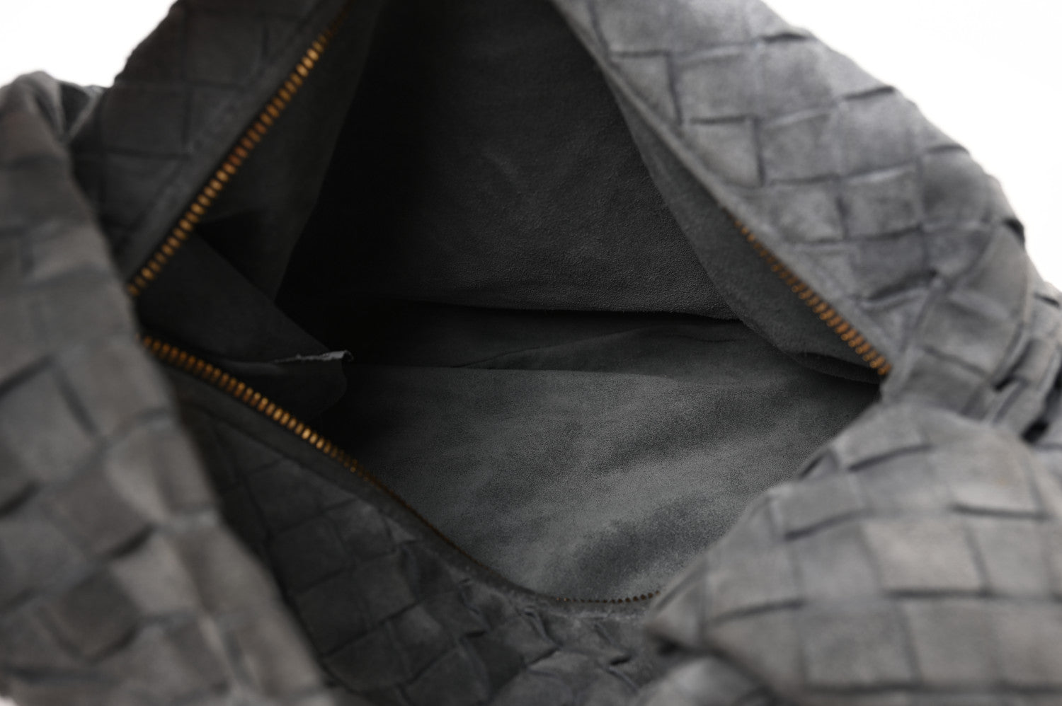 Bottega Veneta Suede Calfskin Intrecciato Teen Jodie Hobo Thunder 9 of 16