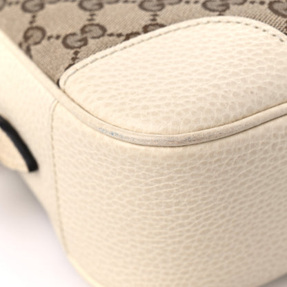 Gucci Monogram Dollar Calfskin Mini Bree Messenger Bag Beige Ebony Avoire 8 of 13