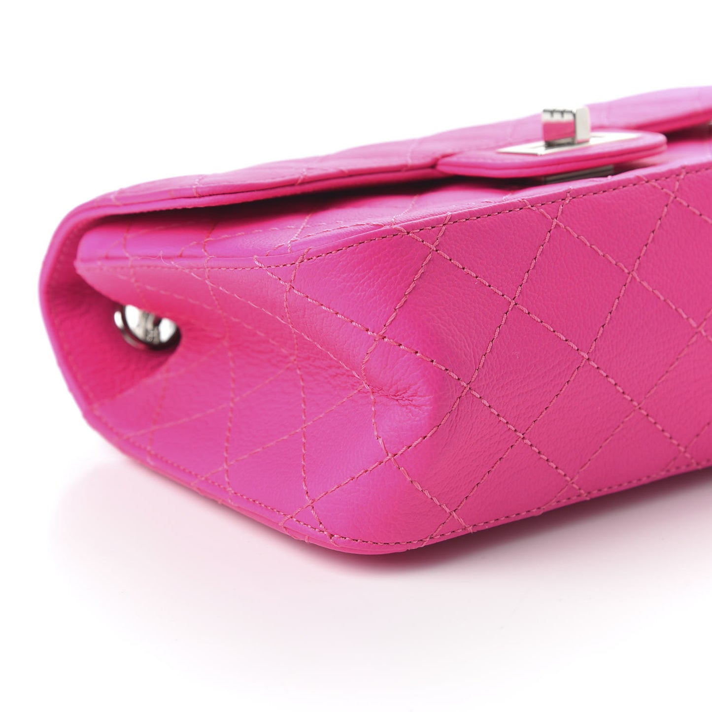 Goatskin Quilted 2.55 Reissue Mini Flap Fluorescent Pink