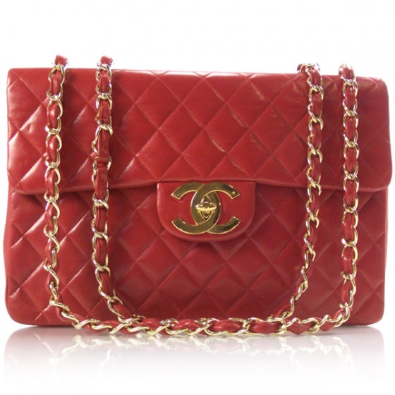 Chanel Lambskin XL Jumbo Flap Red 1 of 13