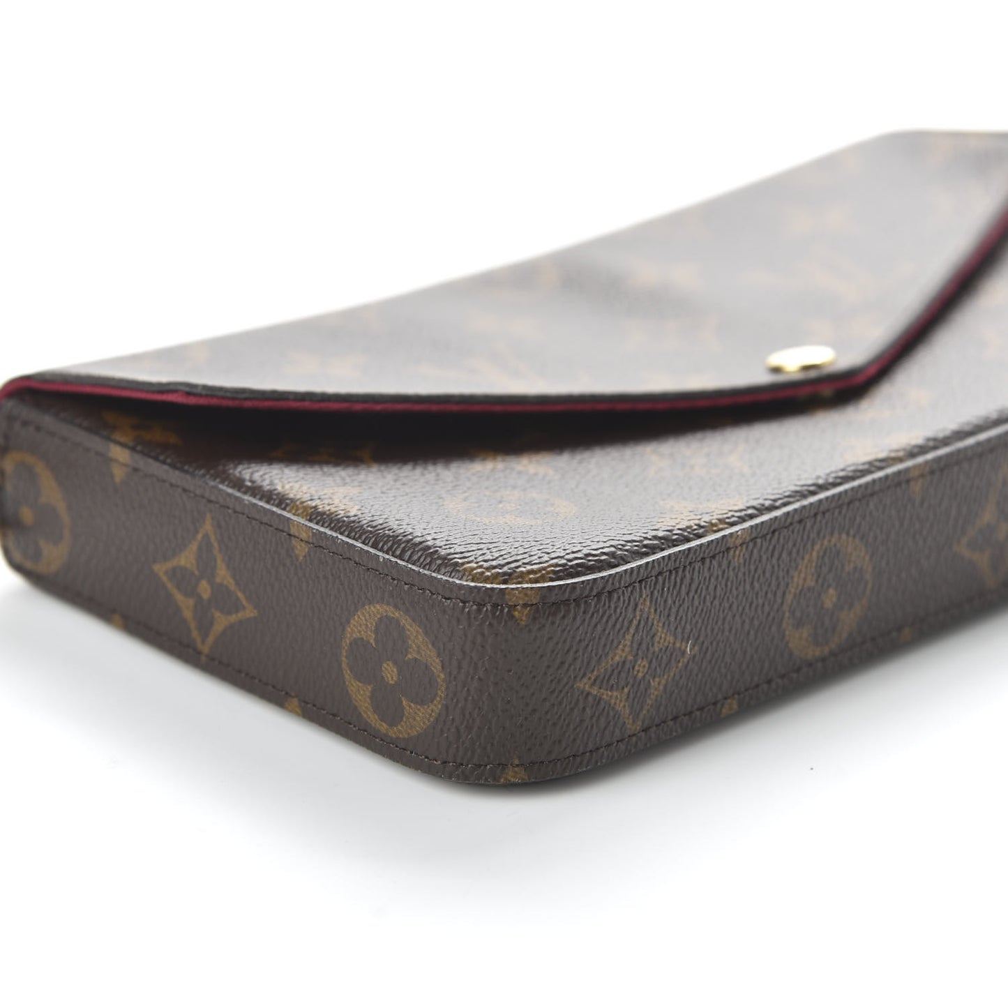 Monogram Pochette Felicie Chain Wallet Fuchsia