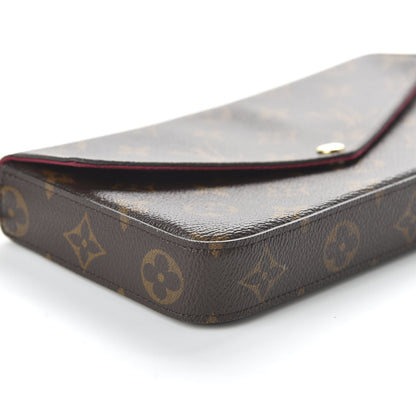 Louis Vuitton Monogram Pochette Felicie Chain Wallet Fuchsia 6 of 11
