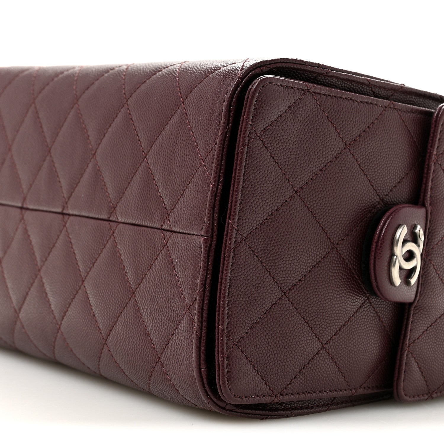 Chanel Caviar Quilted Small Chanel 25 Handbag Dark Burgundy 10 of 11
