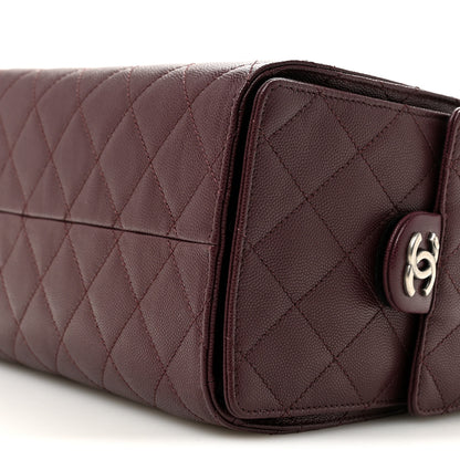 Chanel Caviar Quilted Small Chanel 25 Handbag Dark Burgundy 10 of 11