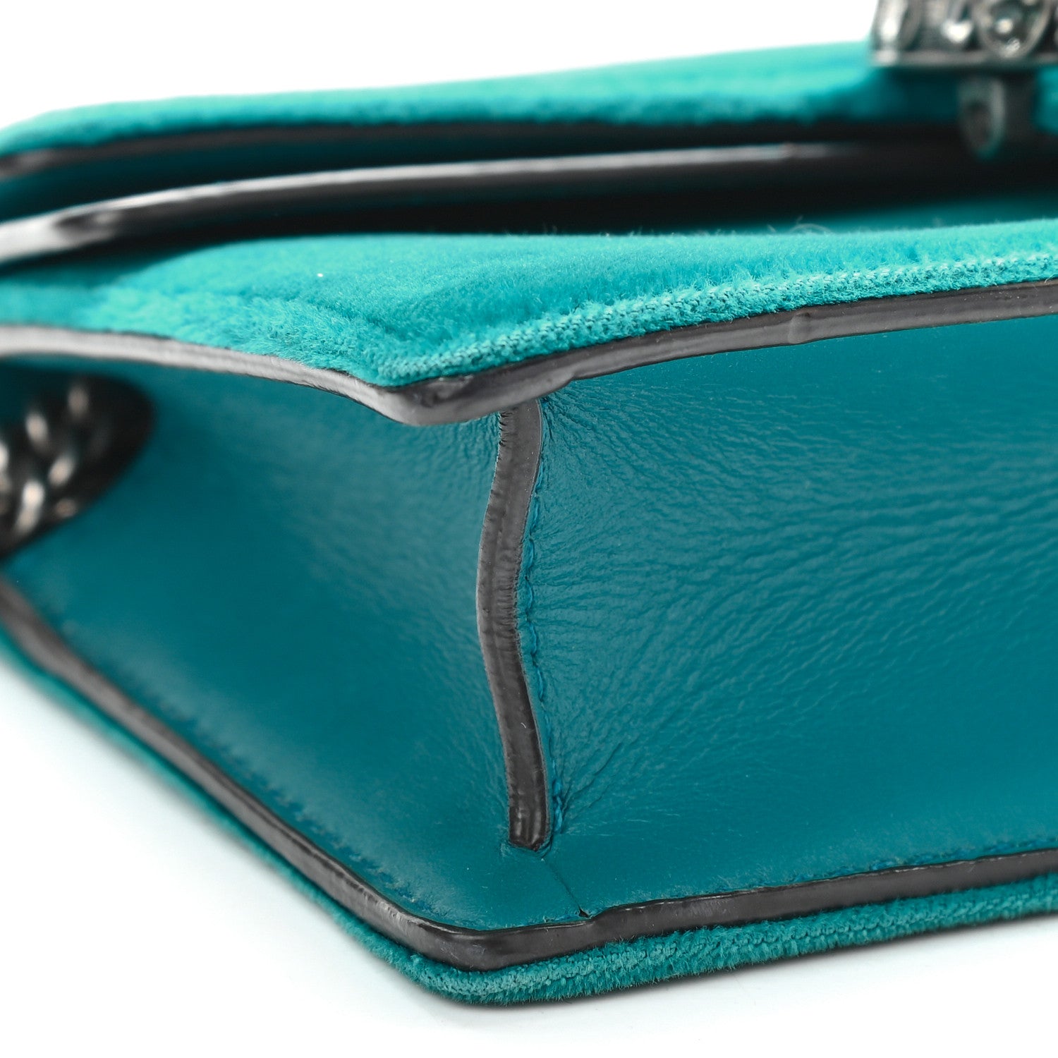 Gucci Velvet Super Mini Dionysus Shoulder Bag Pavone Cyan 7 of 9