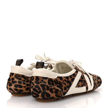 Louis Vuitton Calfskin Pony Hair Leopard LV Sneakerina 41 Brown 5 of 12