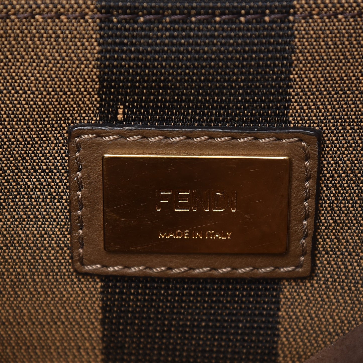 Vitello Seta Fabric Jacquard Pequin Medium Peekaboo Iconic Satchel Foresta Tobacco