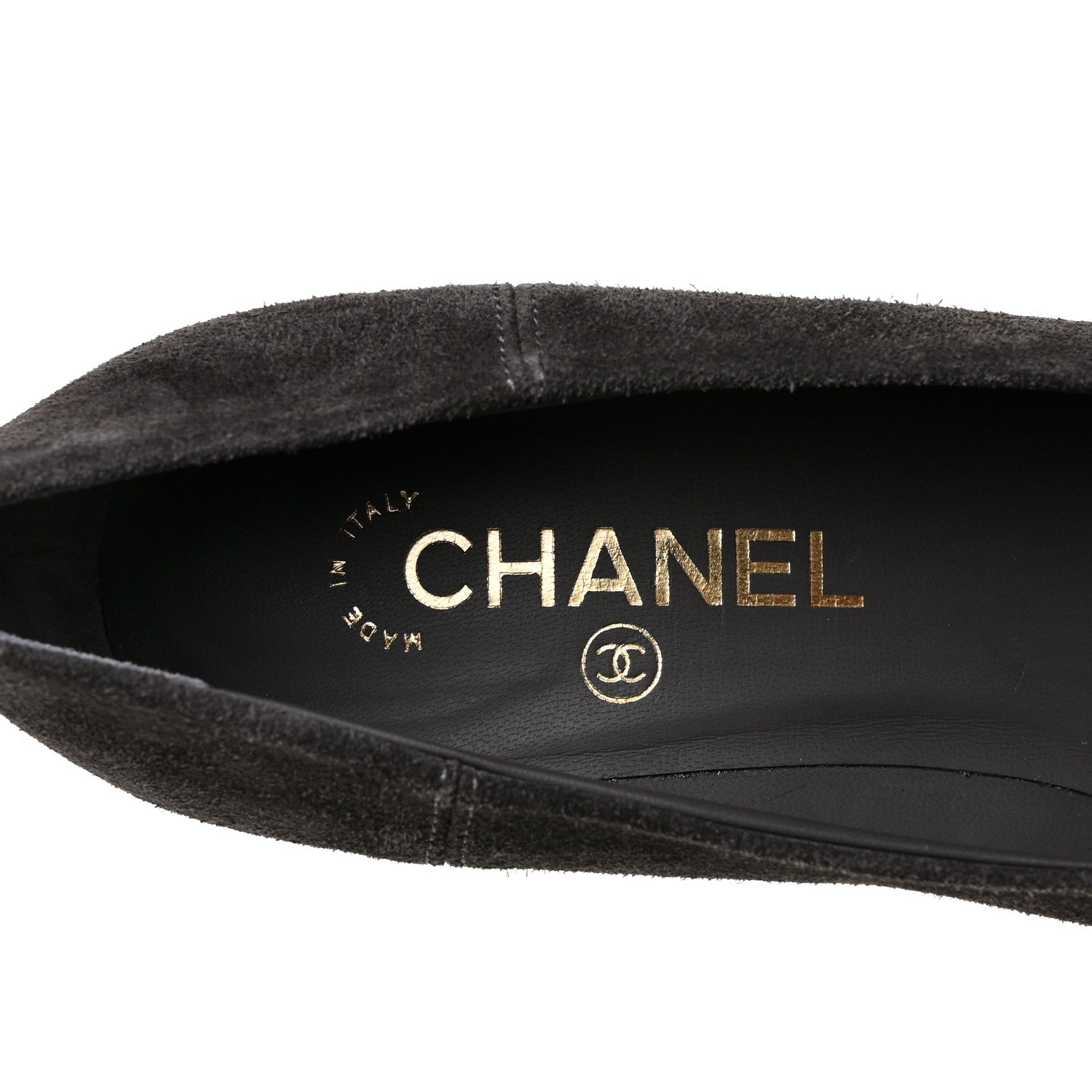 Chanel Suede Camellia Pumps 37.5 Grey 8 of 14