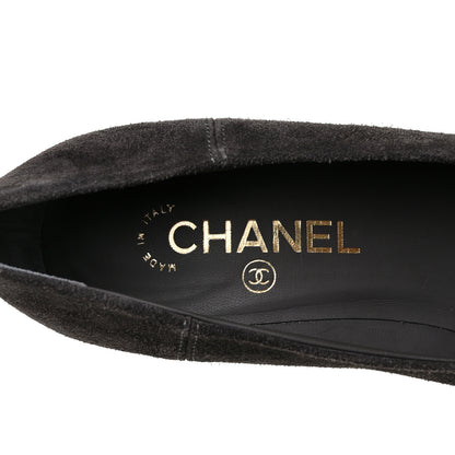 Chanel Suede Camellia Pumps 37.5 Grey 8 of 14