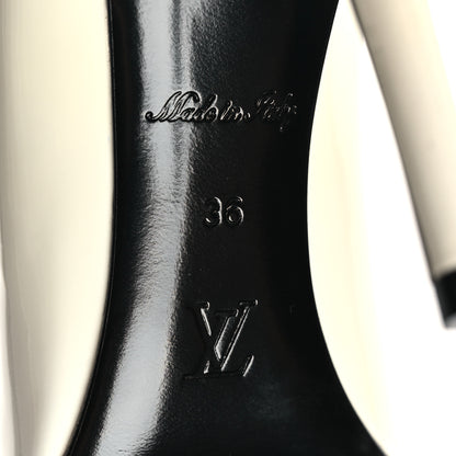 Louis Vuitton Monogram Patent Call Back Pumps 36 White 7 of 10