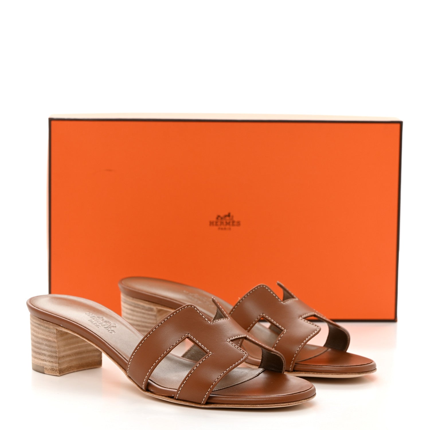 Hermes Calfskin Oasis Sandals 35 Gold 9 of 9