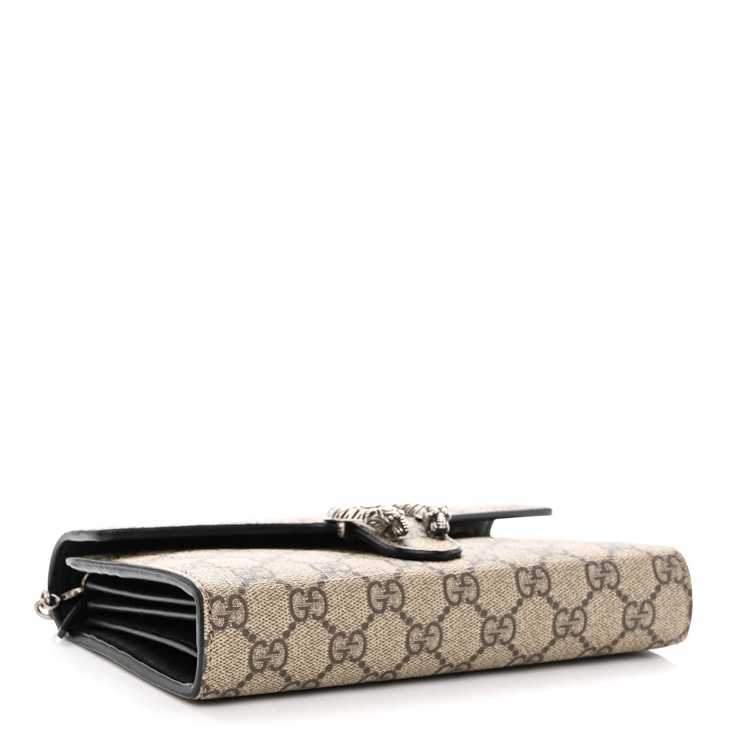 Gucci GG Supreme Monogram Mini Dionysus Chain Wallet Beige Black 4 of 11