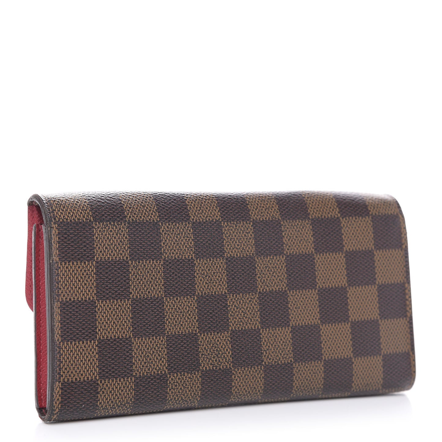 Damier Ebene Emilie Wallet Red