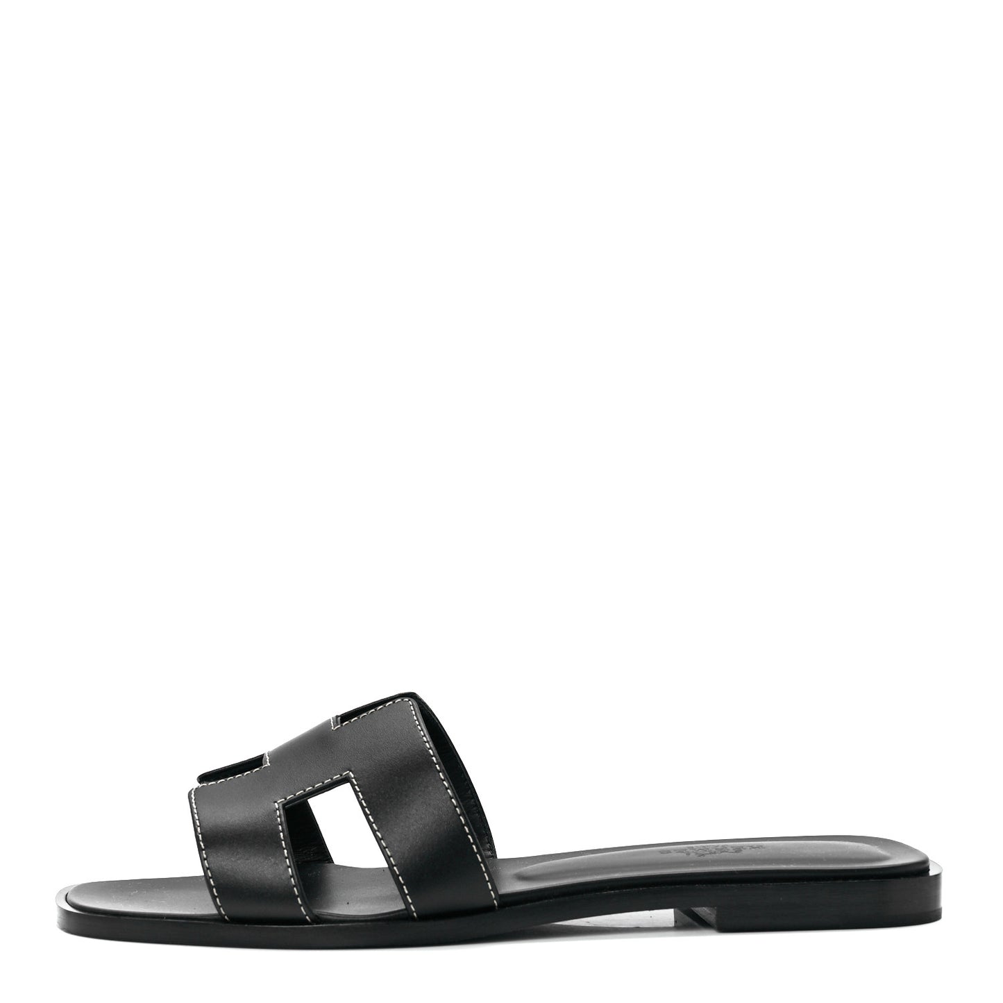 Box Calfskin Oran Sandals 37 Black