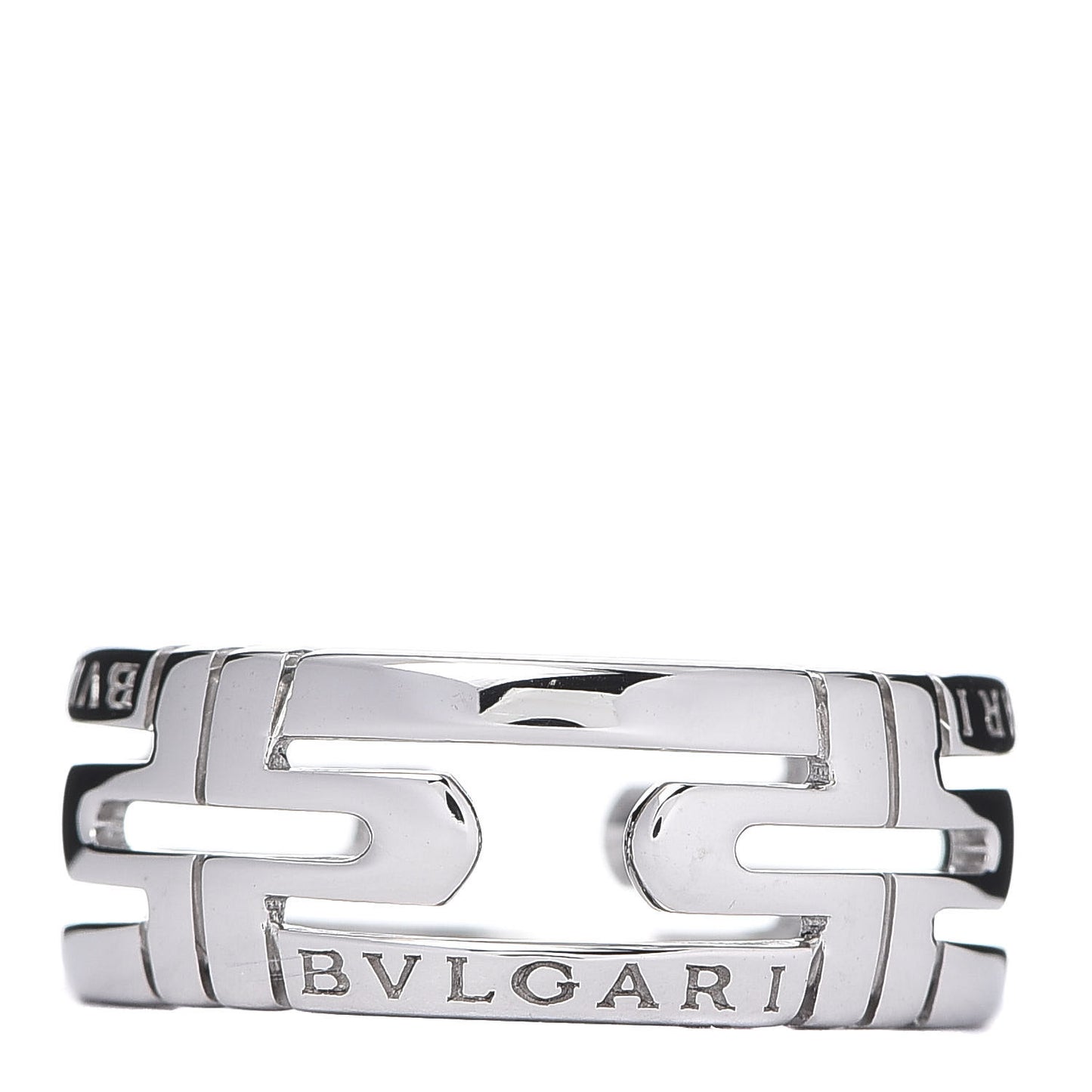 18K White Gold Parentesi Band Ring 51 5.75