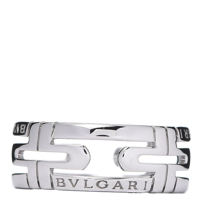 Bulgari 18K White Gold Parentesi Band Ring 51 5.75 1 of 4