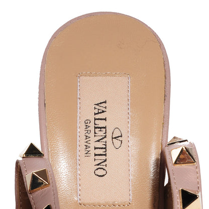 Valentino Garavani Patent Rockstud Ankle Strap Pumps 37 Yellow Poudre 7 of 7