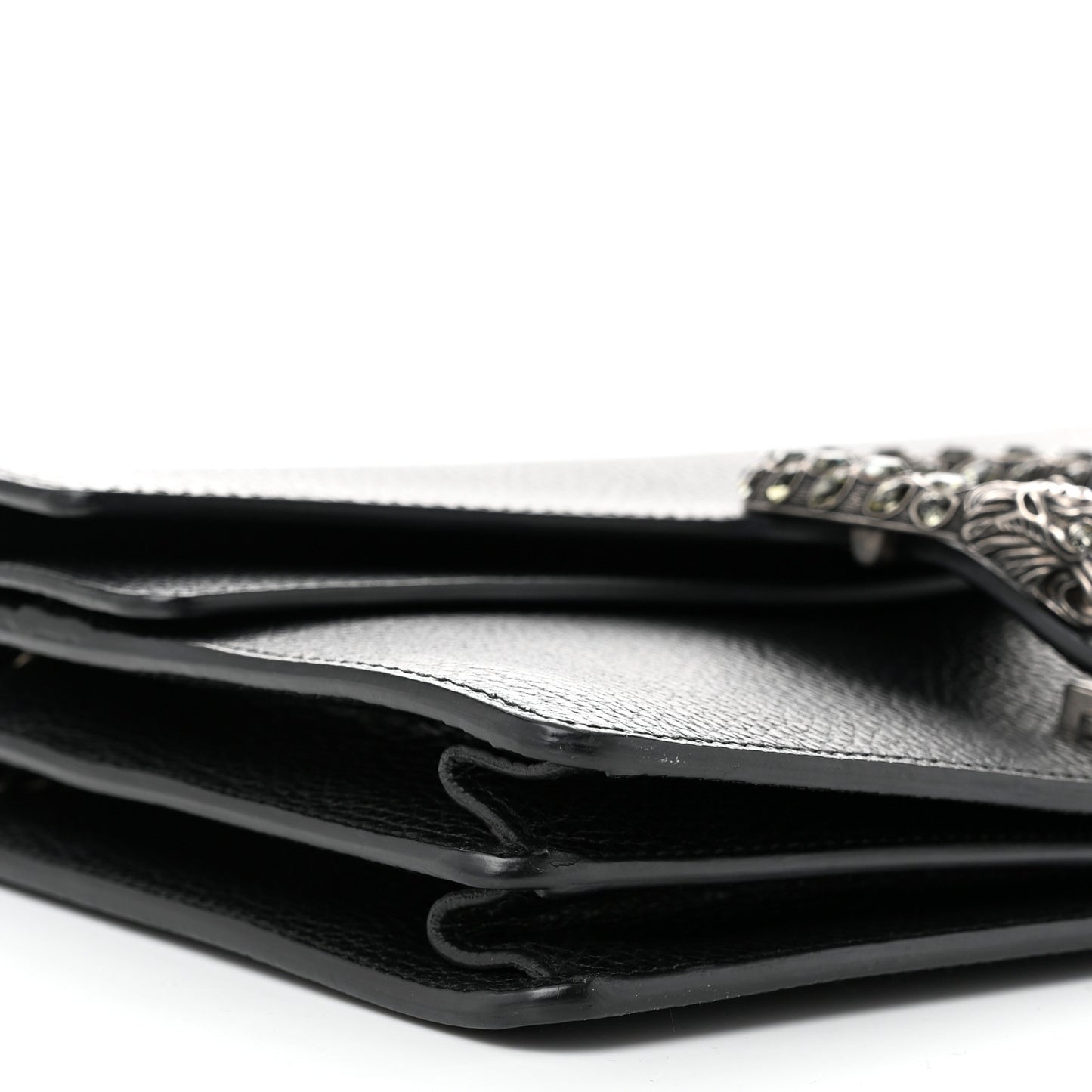 Pebbled Calfskin Small Dionysus Shoulder Bag Black