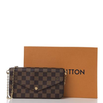 Louis Vuitton Damier Ebene Pochette Felicie Chain Wallet 9 of 9