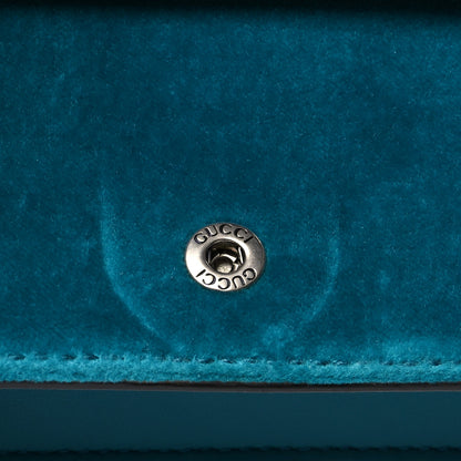 Gucci Velvet Super Mini Dionysus Shoulder Bag Pavone Cyan 10 of 11