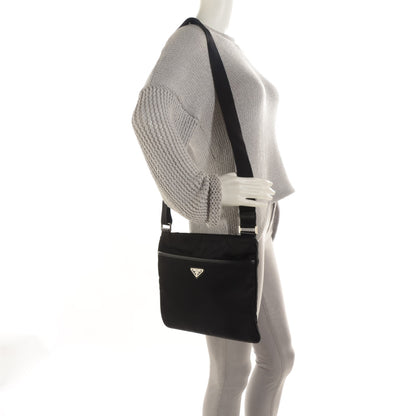 Prada Nylon Vela Flat Messenger Bag Black 2 of 11