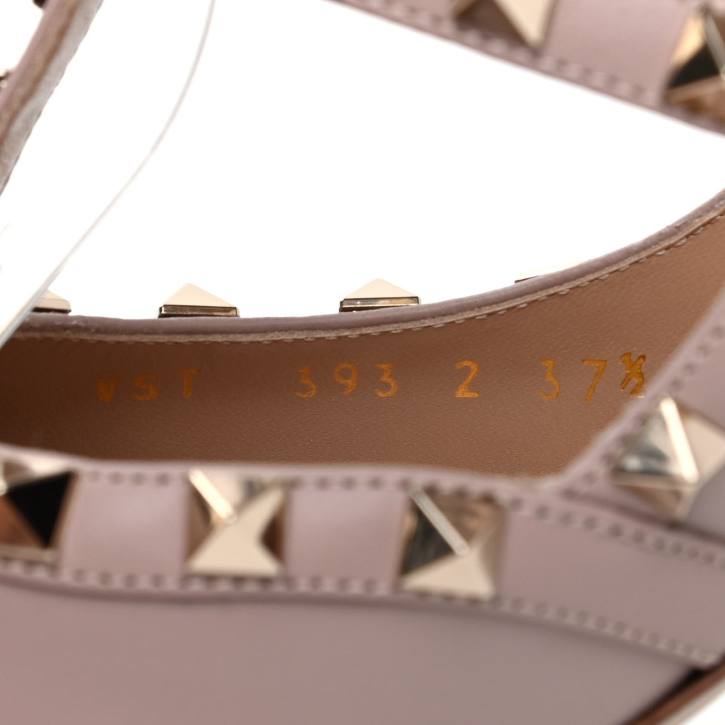 Nappa Rockstud Ankle Strap Pumps 37.5 Poudre