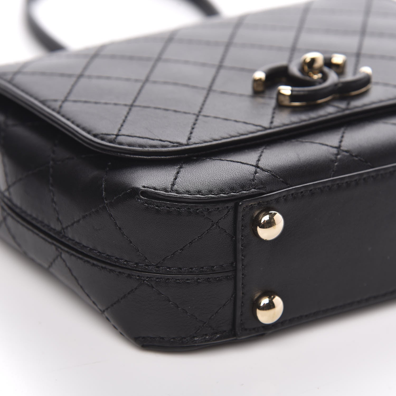 Chanel Calfskin Stitched Small Covered CC Flap Bag Black 9 of 11