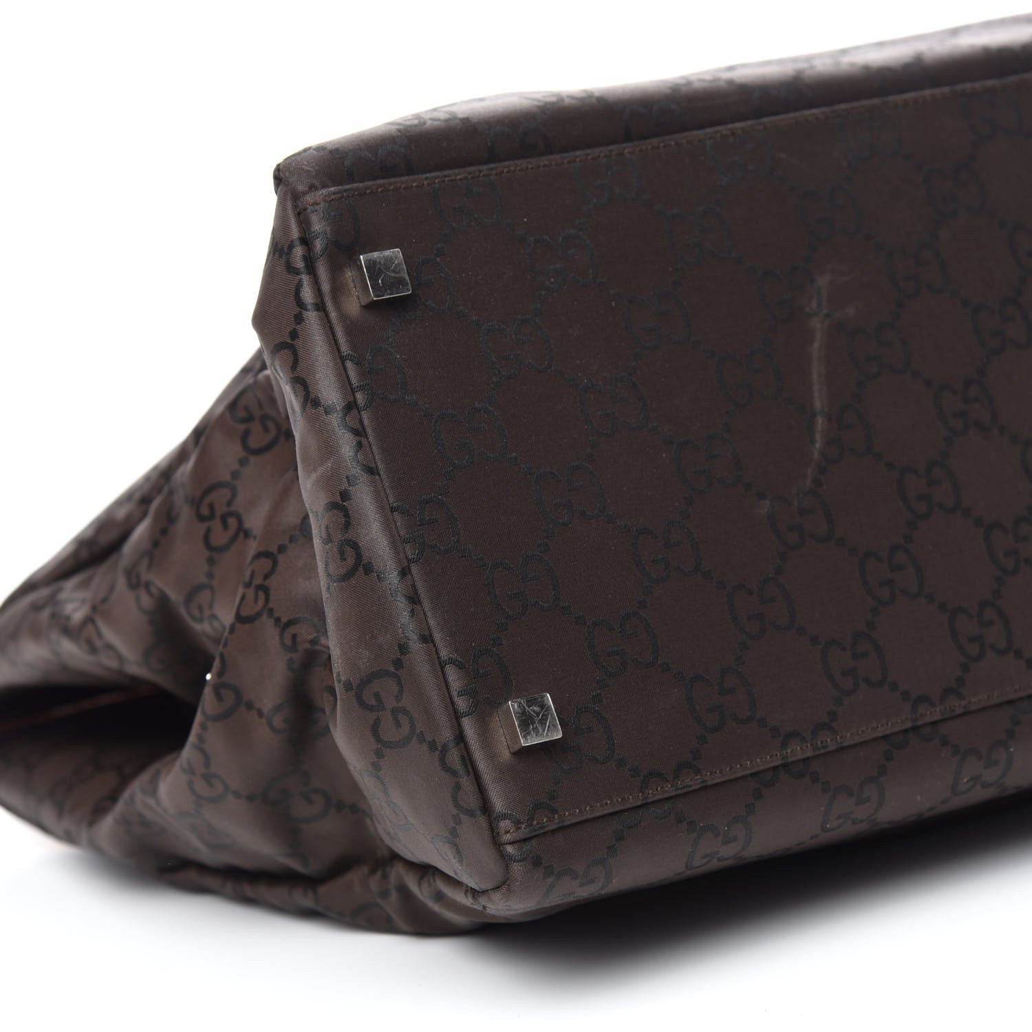 Gucci Nylon Monogram Travel Bag Dark Brown 5 of 10