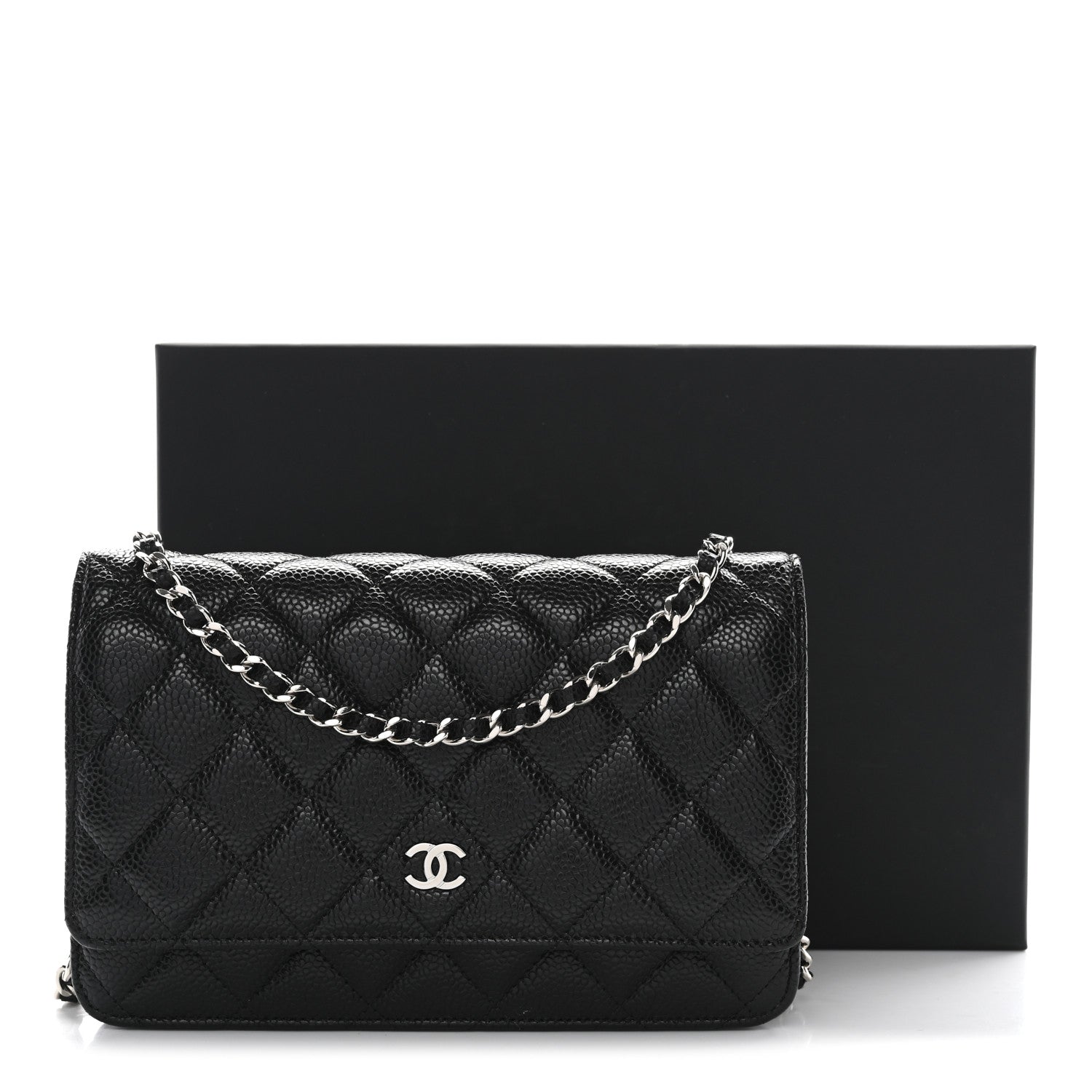 Chanel Caviar Quilted Wallet on Chain WOC Black 4 of 12