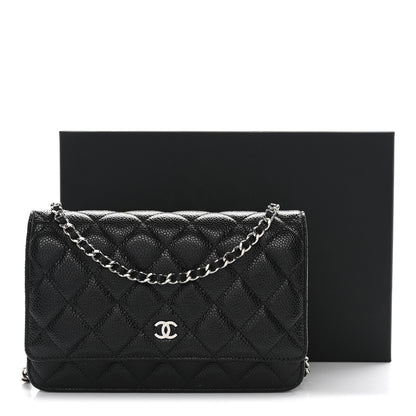 Chanel Caviar Quilted Wallet on Chain WOC Black 4 of 12