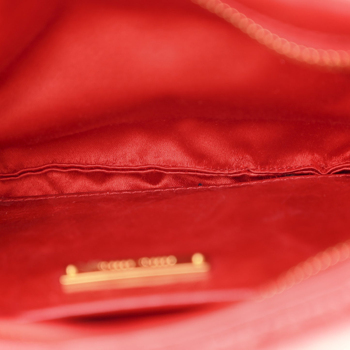 Nappa Matelasse Crossbody Clutch Rubino