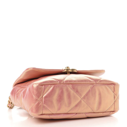 Chanel Iridescent Calfskin Quilted Medium 19 Flap Pink 4 of 10