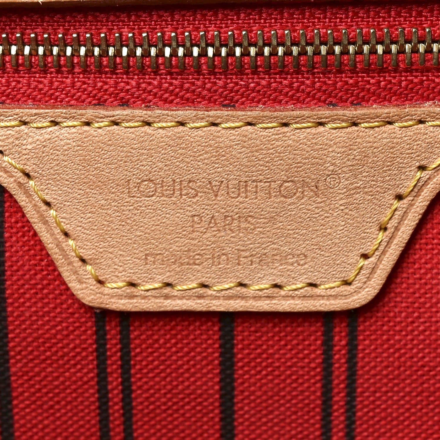 Louis Vuitton Monogram Inside Out Neverfull Bandouliere MM Sari Red 6 of 9