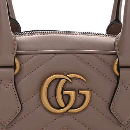 Gucci Calfskin Matelasse Small GG Marmont East West Shoulder Bag Porcelain Rose 8 of 10