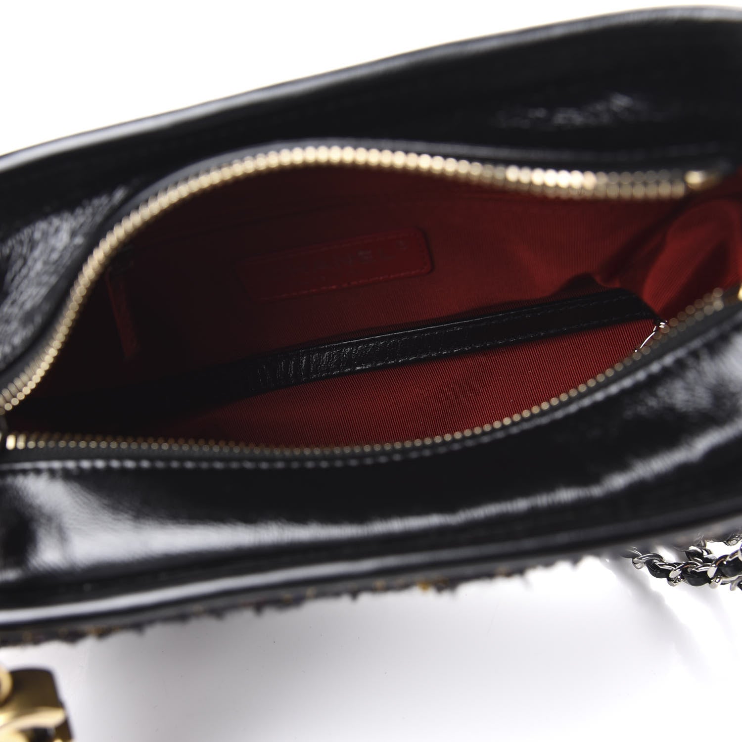 Chanel Tweed Calfskin Small Gabrielle Hobo Black Gold Red Ecru 5 of 11