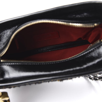 Chanel Tweed Calfskin Small Gabrielle Hobo Black Gold Red Ecru 5 of 11