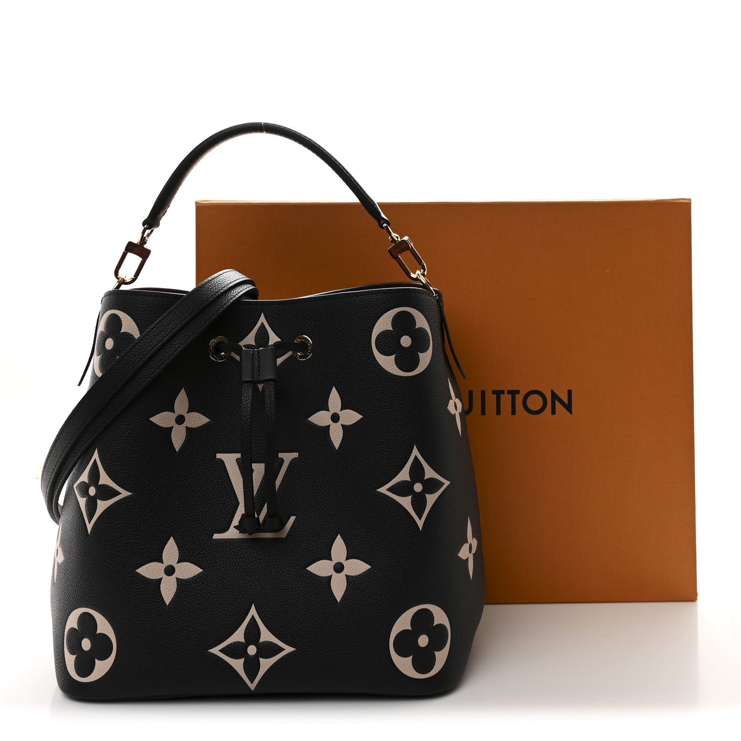 Louis Vuitton Empreinte Monogram Giant Neonoe MM Black Beige 12 of 12