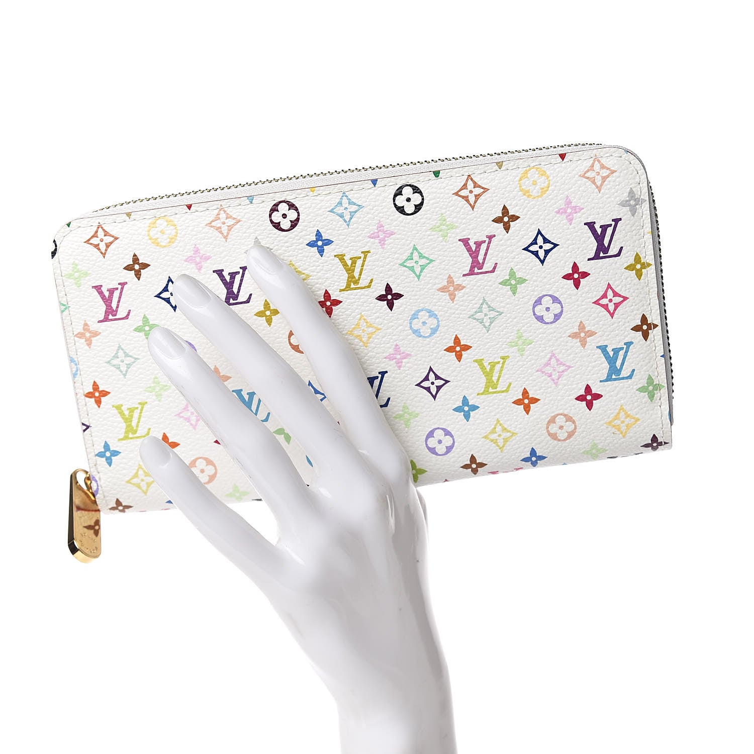 Louis Vuitton Monogram Multicolor Zippy Wallet White 2 of 8