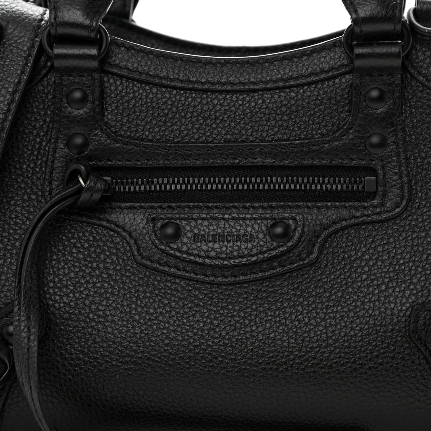 Balenciaga Grained Calfskin Neo Classic Black Hardware Mini City Black 8 of 11