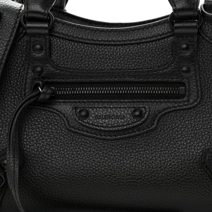 Balenciaga Grained Calfskin Neo Classic Black Hardware Mini City Black 8 of 11