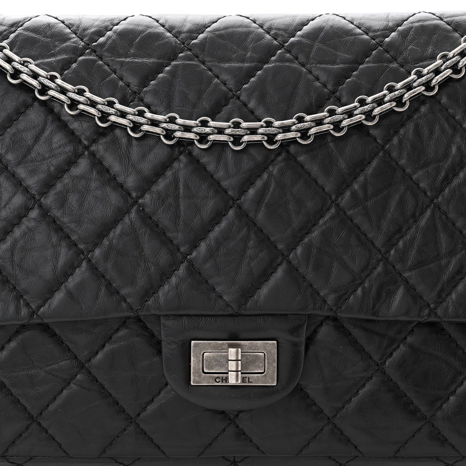 Chanel Aged Calfskin Quilted 2.55 Reissue 226 Flap Black 8 of 11